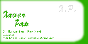xaver pap business card